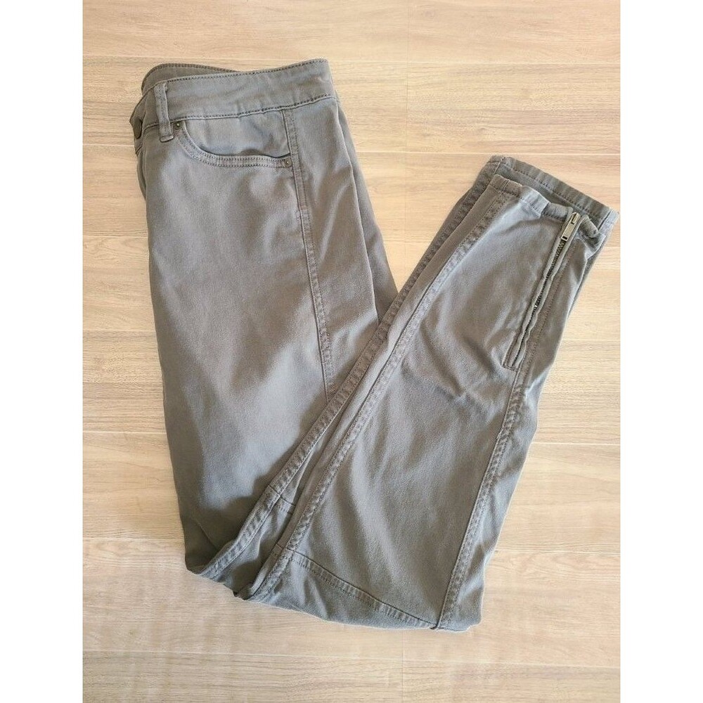 Calvin Klein Jeans Womens W29 L30 Gray Slim Skinny Denim Pants Ankle Zip Stretch